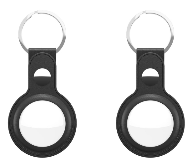 KeyBudz AirTag Keyring skórzane etui do AirTag black 2 sztuki IEOKBAT2BK - 1172152 - zdjęcie